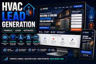 build hvac lead generation sales funnel for heating cooling and ac contractors