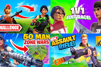 design custom 3d fortnite thumbnail for your youtube and uefn to gain more ctr