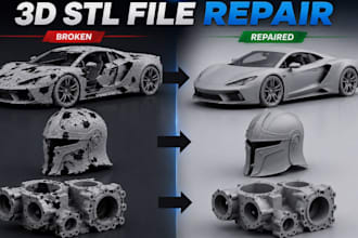 create repair fix optimize 3d printing stl file 3d scan cleanup for 3d printing