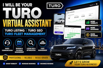 be your turo virtual assistant, turo listing, turo SEO, turo fleet management