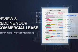 review and redline your commercial lease agreement professionally