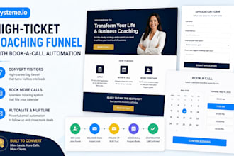 build  systeme io high ticket coaching funnel systeme book a call automation