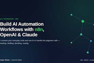 build ai automation workflows using n8n, openai and claude
