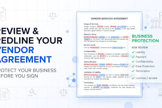 review and redline your vendor agreement to protect your business
