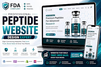do supplement website, peptide wordpress website, research peptide store