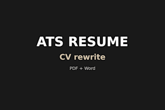 rewrite and optimize your ats resume and CV