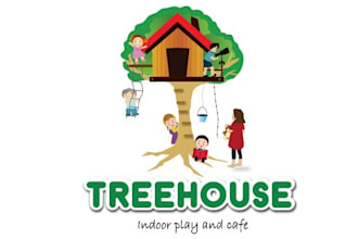 design tree house indoor play and cafe logo