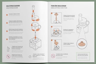 design instruction manual, user guide, booklet, and step by step PDF design