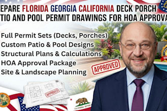 do florida georgia california deck porch patio pool permit drawings for hoa appr