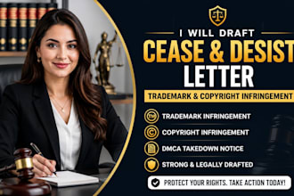 draft cease and desist letter trademark copyright infringement
