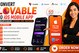 convert lovable to ios mobile app capacitor ios web app to ios expo react native