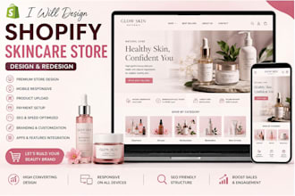 design skincare cosmetics store skincare beauty website skincare shopify store