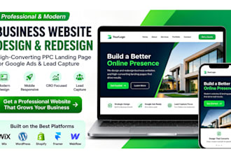 redesign business website PPC landing page google ad cro lead capture design wix