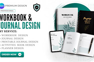 design a professional workbook or journal in canva