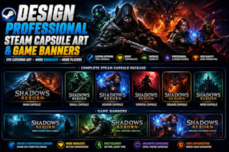 design professional steam capsule art and game banners