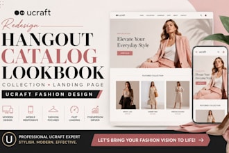 redesign hangout catalog lookbook collection landing page ucraft fashion website