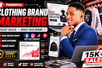 powerful clothing brand marketing, meta ads and boost shopify sales