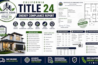prepare a california title 24 energy compliance report