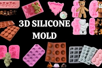 design custom 3d printable molds for silicone, soap, resin and chocolate