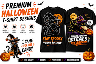 create unique halloween t shirt designs
