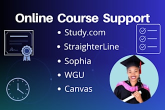 do sophia learning, walden, straighterline tasks, purdue study com, wgu global