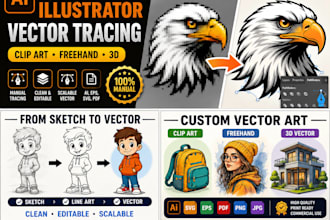 do adobe illustrator vector tracing, clip art, 3d freehand illustration