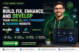 be your nodejs, typescript and tailwind developer
