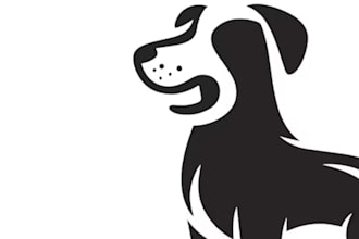 design modern dog care brand logo