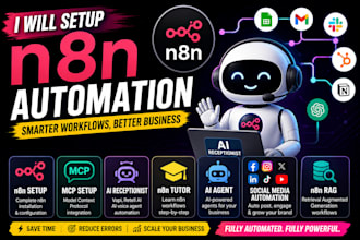 setup n8n mcp ai receptionist n8n tutor ai agent social media automation n8n rag