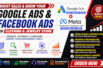 run clothing store google ads campaign shopify jewelry facebook meta ads