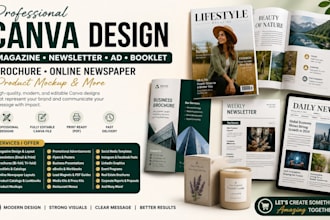 do canva magazine newsletter ad booklet brochure online newspaper product mockup
