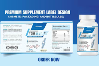 do supplement product label design, peptide label, vitamin bottle packaging