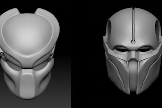 model 3d helmet or mask for 3d printing