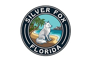 design silver fox beach logo