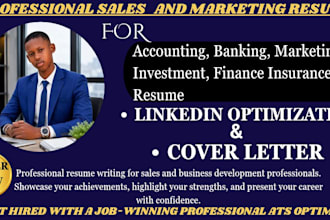 write a professional sales resume, business development cv