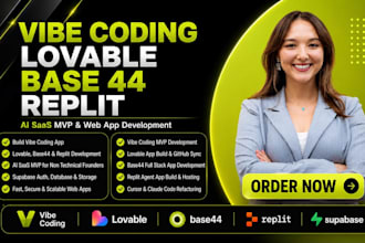 build vibe coding app lovable base44 bolt replit ai saas mvp supabase web app