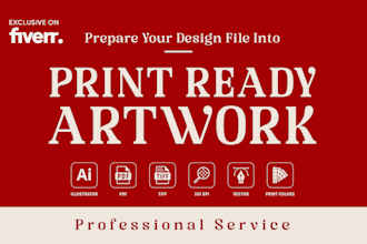 convert your design file into print ready prepress artwork