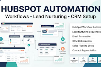 set up hubspot automation workflows and lead nuturing