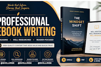 be your ghostwriter, nonfiction ghostbook writer, and ebook writer