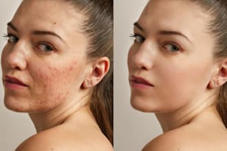 do professional skin retouching and photo editing