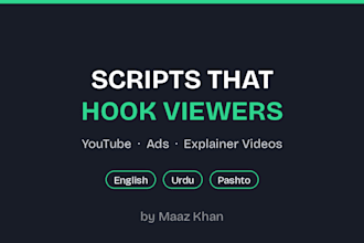 write engaging video scripts for youtube and ads