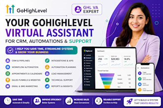 be your gohighlevel VA for CRM, automation and technical support