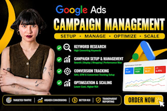 setup google ads PPC campaign, performance max, search campaign optimize