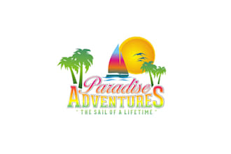 design amazing beach paradise adventures logo