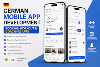 build german mobile app development booking app  for workout and coaching app