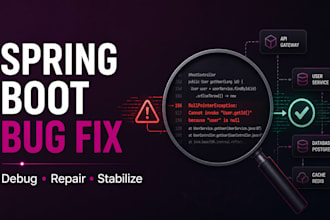 fix java spring boot rest api and backend bugs