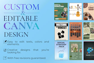 design editable canva logo and social media templates
