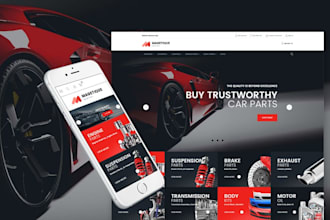 design captivating autopart shopify store automobile car part dropshipping store