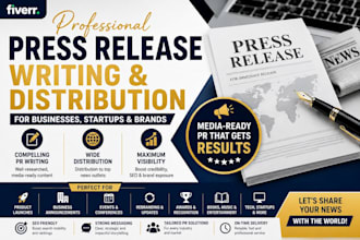 write and distribute a professional press release
