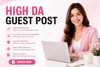 do SEO guest post backlinks on high da guest post